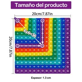 ZSKEUR Pop It, Popit, Ideal para Niños Que Aprenden Matemáticas, Adultos Que Buscan Un Descanso Mental Rápido o Cualquier Persona Que Quiera Mejorar La Concentración y La Atención