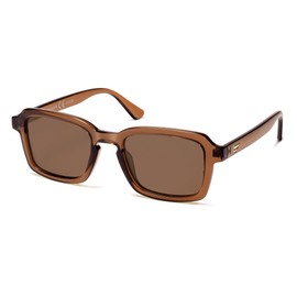 VANLINKER Polarized Trendy Square Sunglasses for Women Men 2025 Retro Chic Cute Shades VL9849,Brown
