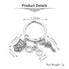 Jovivi Alloy Keyring with Handcuffs Piston Shield Pendant Key Ring