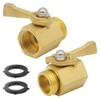Hooshing 2PCS Garden Hose Shut Off Valve Heavy Duty 3/4"