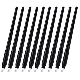 ALIWOD Disposable Manual Microblades Pen,14 Pin,14F,10 Pack, 0.25mm (14 sloped Needles) For Eyebrow Lip Makeup Microblading Supplies (Disposable Pen-14 sloped Needles)