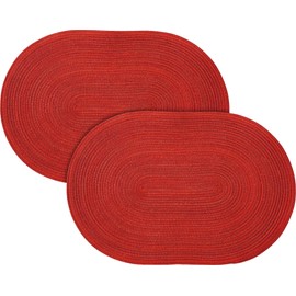 Pichler 2-pack table mats Samba red size oval: 33x48 cm