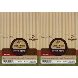 Gloria Jeans Coffees, Butter Toffee, 24 ct K-Cups for Keurig Brewers, 2 pk