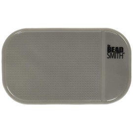 The Beadsmith Sticky Bead Mat, 5.5 x 3.25 inches, Grey Color, Anti-Slip Pad, Rinse and Reuse Technology, Accessories for Diamond Painting, Jewel, Beads