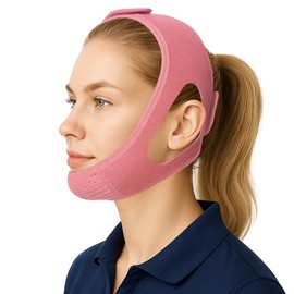 Chin Strap for CPAP Users | Comfortable Mouth Support to Encourage Closed Mouth Positioning Nasal Breathing for Men and Women Who Breathe Through The Mouth During Sleep by PIDOTI (Pink, S-M)