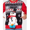 Spencer's Light-Up Snowballs Deep Christmas Sweater | Light-Up Christmas Sweater