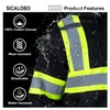 Sicalobo Men's High Visibility Fleece Lined Safety Sweatshirt,High Vis Winter