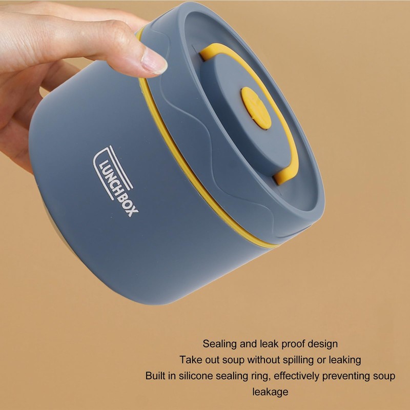 Bento Box, 550ml Stainless Steel Insulated Lunch Box Stackable Lunch