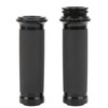 1 Pair 25mm Motocycle Handlebar Grips Black Comfortable Grasp Anodized