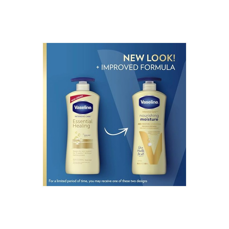 Vaseline Loción para piel seca de hidratación total de cuidado
