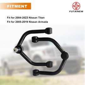 FUTAINEW 2-4" Lift Front Upper Control Arms For 2004-2023 Nissan Titan, 2005-2019 Nissan Armada，Suspension Kit Adjustable Control Arm 2pcs