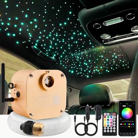 ATOKEE Starlight Headliner Kit, 16W Twinkle Fiber Optic Lights Star Ceiling Light Kit for Car, 450pcs*0.03in*9.8ft Car Star Lights with APP/RF Remote Music Mode