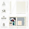 EYROZILL Zippered Leather 3 Ring Binder Organizer with Pockets –