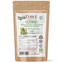 Iodine - Organic Scottish Sea Kelp - PureSeaÂ® Natural - UK Made - Zero Additives - Vegan (120 Capsule Pouch)