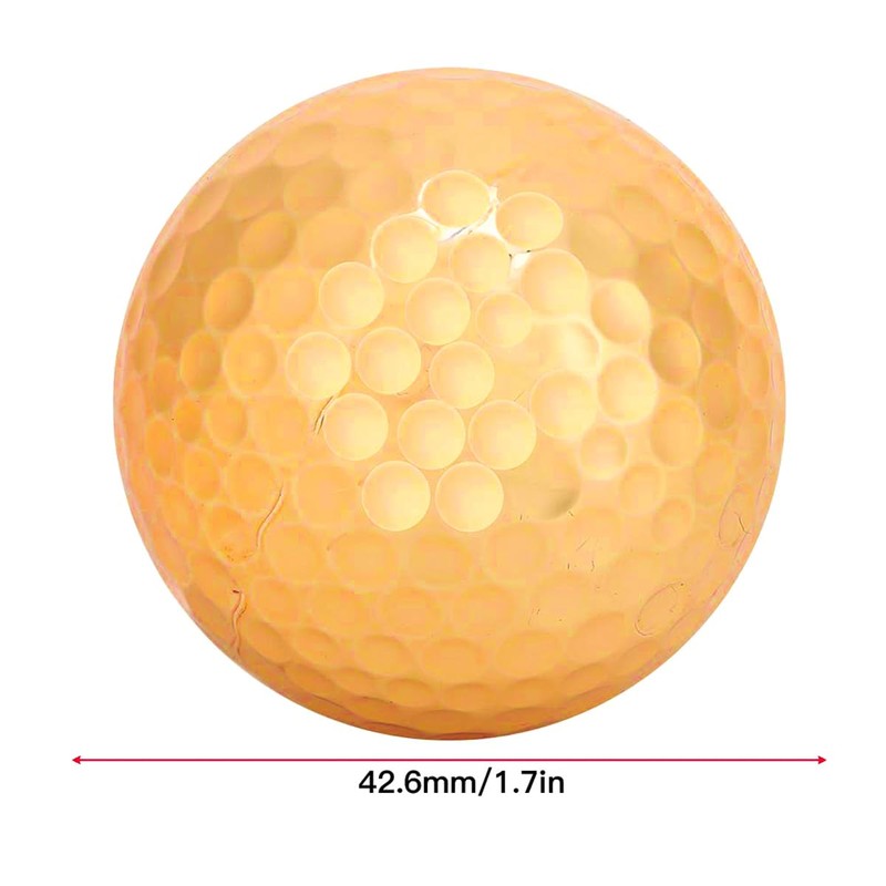 Laroal 4 Pcs Golden Golf Ball, Practice Balls Gold Plating