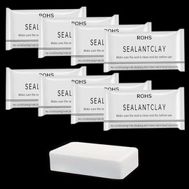8-Pack White Seal Putty Waterproof Duct Seal Repair Sealing Clay, Quick Mending Mud for Drain Connection,Air Conditioning Hole, Wall Hole