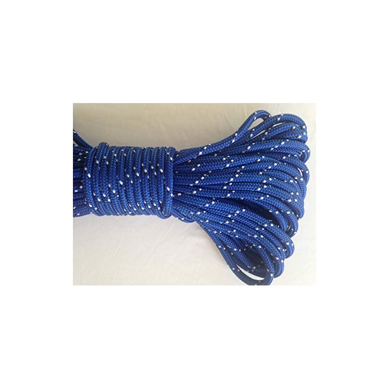 5/16 Inch by 100 Feet Double Braid Polyester Rope, Blue
