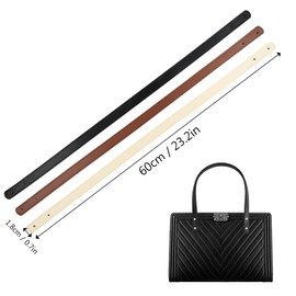 6 Pcs Leather Straps Supplies, Thick Replacement Leather Handle, with Rivets Purses for Bag Making Purse Totebag Wallet Bags Supplies DIY Accessories