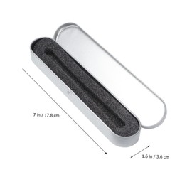 Healvian 4 Pcs Square Tinplate Pen Boxes with Sponge Lining Portable Lightweight Metal Pencil Cases in Silver Storage Boxes for School Supplies and Gifts