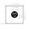 12x12 White Ornate Photo Frame With White Mat For 10x10
