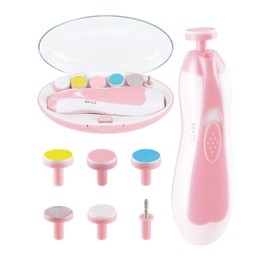 Baby Nail Trimmer Electric,Nail Clippers File for Baby No Sharp Claws Hurt, 6 in 1 with Light Safety Cutter for Newborn Infant Toddler Kids Toes and Fingernails Care