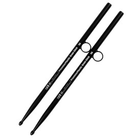 5A Drumsticks Finger Ring Aid Anti Slip Drumstick Control Clip Drumming, Set of 2 (Black)