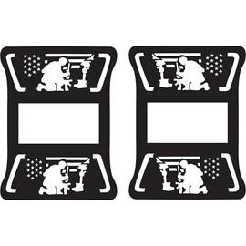 JeepTails Fallen Comrade USA American Flag Tail lamp Light Covers (LED) Compatible with Jeep Wrangler JL Models (2018-Present)