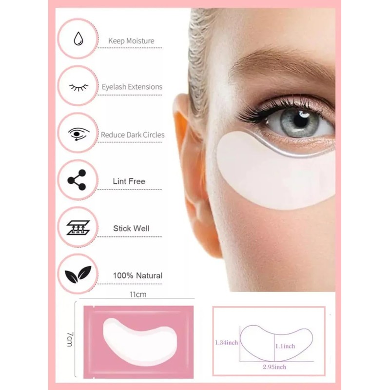 50 Pares Parches Empaque Hidrogel Para Ojos Pestañas, Almohadillas de