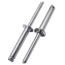 SKIR'CO (Pack of 30) Blind Rivets Galvanised Steel 6.0 x 30 mm Steel Mandrel Pop Rivets Dome Head DIN 7337 Rivets