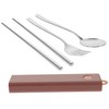 FUNOMOCYA Portable Stainless Steel Cutlery Set Case 3-Piece Spoon Fork