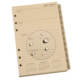 Rite in the Rain 2025 Dated Weekly Loose Leaf Calendar Set, 5” x 7”, Tan Sheets, 365 Days (No. PL2025W)