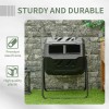Outdoor Furniture Black Tumbling Outdoor Compound Fertilizer Drum 162Lsize: one