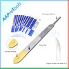 AAProTools Scalpel Blades #12 Includes #3 Metal Gold Handle –