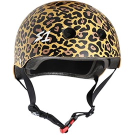 S-ONE Mini Lifer Helmet - Multiple Impact - CPSC Certified (Tan Matte Leopard Print, Size X-Large)