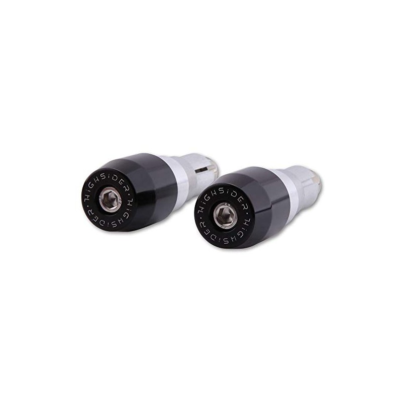 Highsider Motorcycle Handlebar Handlebar Weights Evo, Black, with inner diameter