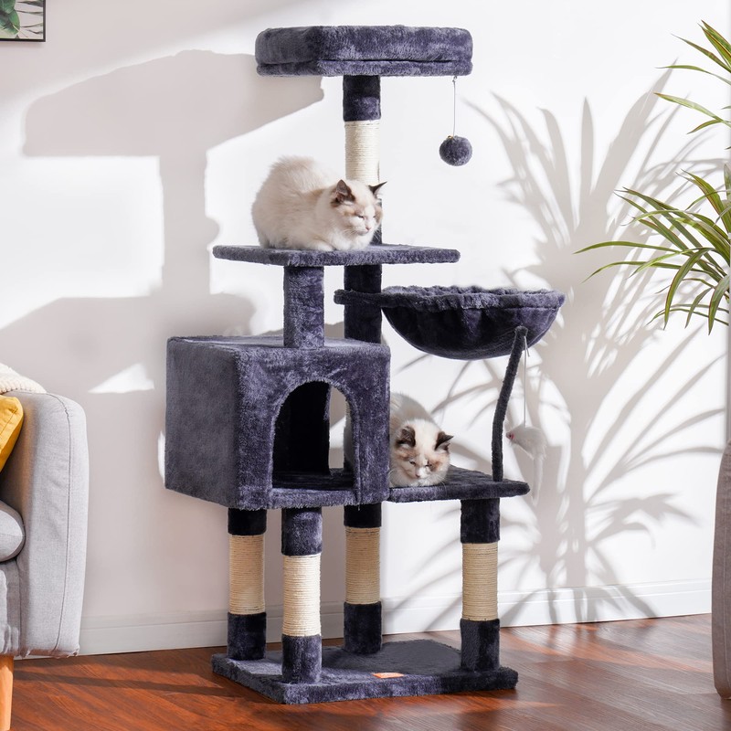 Heybly Cat Tree with Toy, Cat Tower condo for Indoor