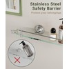 WZKALY Glass Shelf for Bathroom, 20 Inch Glass Floating Shelves