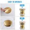 JONKEAN Bathroom Pop Up Drain with Overflow,Vanity Vessel Sink Drain