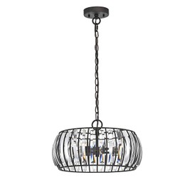 Chloe Lighting Kennedy Transitional 3 Light Rubbed Bronze Ceiling Pendant Fixture 14" Width