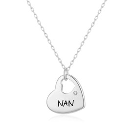 Philip Jones Nan Heart Necklace Created with Zircondia® Crystals