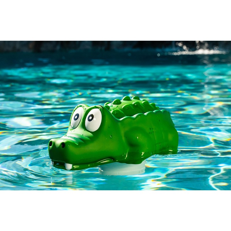 WWD POOL Pool Chlorine Floater, Floating Pool Chlorine Dispenser (Alligator),