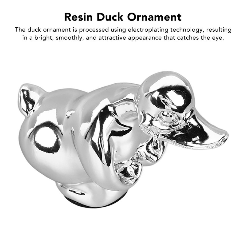 Duck Ornament Electroplating Resin Duck Sculpture Stylish Decorative Duck Figurine