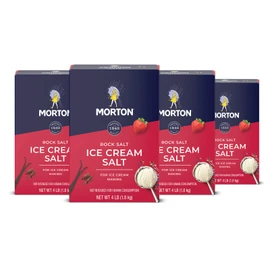 Morton Ice Cream Salt, Rock Salt, 4 Pound, Tub (Pack of 4)