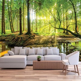 FENDROM Forest Tapestry Wall Hanging Trees Trunk Nature Green Sunlight Wall Tapestry for Livingroom Bedroom Dorm Home Decor