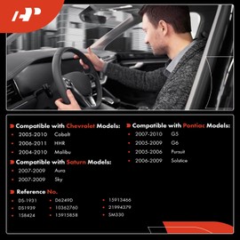 A-Premium Front Windshield Wiper and Washer Switch Lever Compatible with Chevy Pontiac Saturn - 2005-2010 - Cobalt, HHR, Malibu, G5, G6, Pursuit, Solstice, Aura, Sky