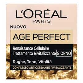 L'Oréal Paris Age Perfect Cellular Renaissance Revitalising Face Cream Treatment with Neoesperidin Vitamin E Brightening, Smoothing and Tonic for Mature Skin - 2 Bottles of 50 ml