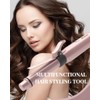 USB Rechargeable 2-in-1 Ceramic Curling Wand, Flat Iron and Curler