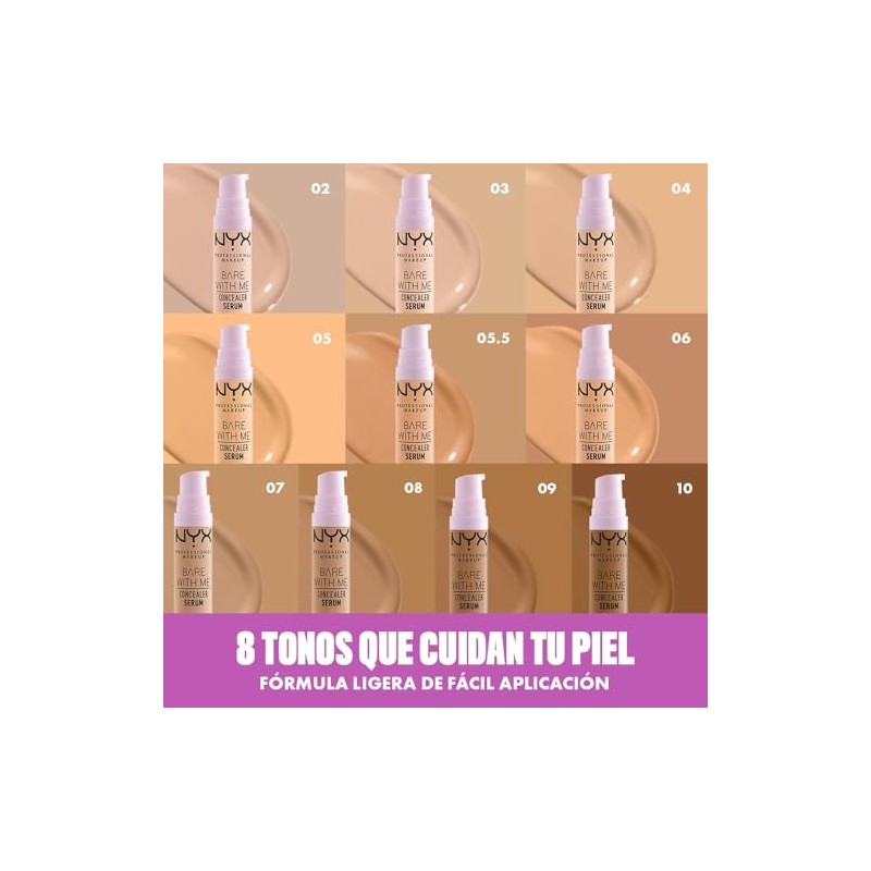 NYX Professional Makeup Bare With Me Concealer Serum, suero corrector