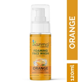 KAZIMA Orange Foaming Face Wash for Face Whitening - Deep Cleanses Pores, 120 ml