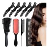 Kit 9pz Peine De Masaje De Pulpo Adecuado Para Cabello